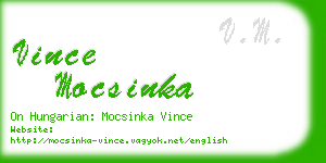 vince mocsinka business card
